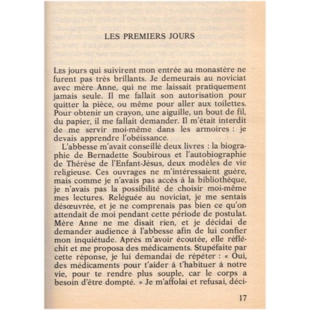 A l'ombre de Claire, Marie Rousseau, 1987 - Témoignage vie au Couvent, vocation