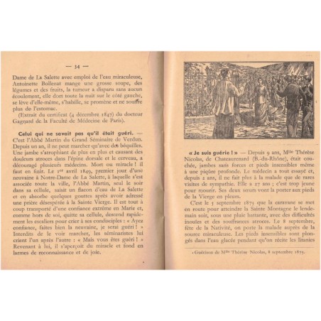 La belle Dame de La Salette, A. Nemoz, 1947. apparition Sainte Vierge Marie, miracle, Isère