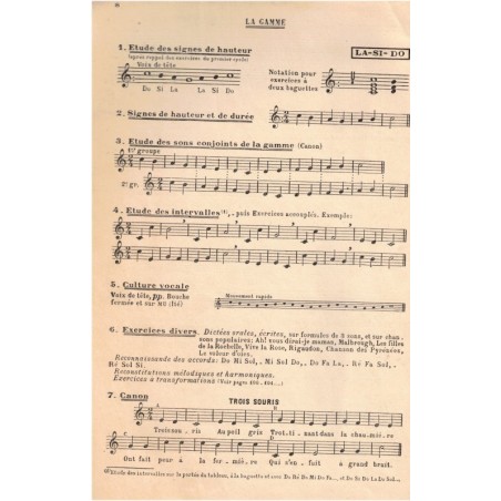 Enseignement musical du second degré, Maurice Chevais, 1946 - manuel de musique