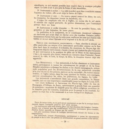 Histoire de la musique T1, Moyen Age et Renaissance, Martinès, 1939 - manuel de musique