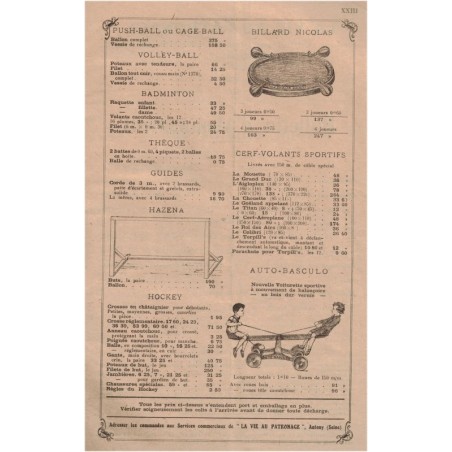 Revue La vie au patronage, N°6 juin 1924 - jeunesse 1920, revue catholique, partitions chants d'enfants, jeux de société