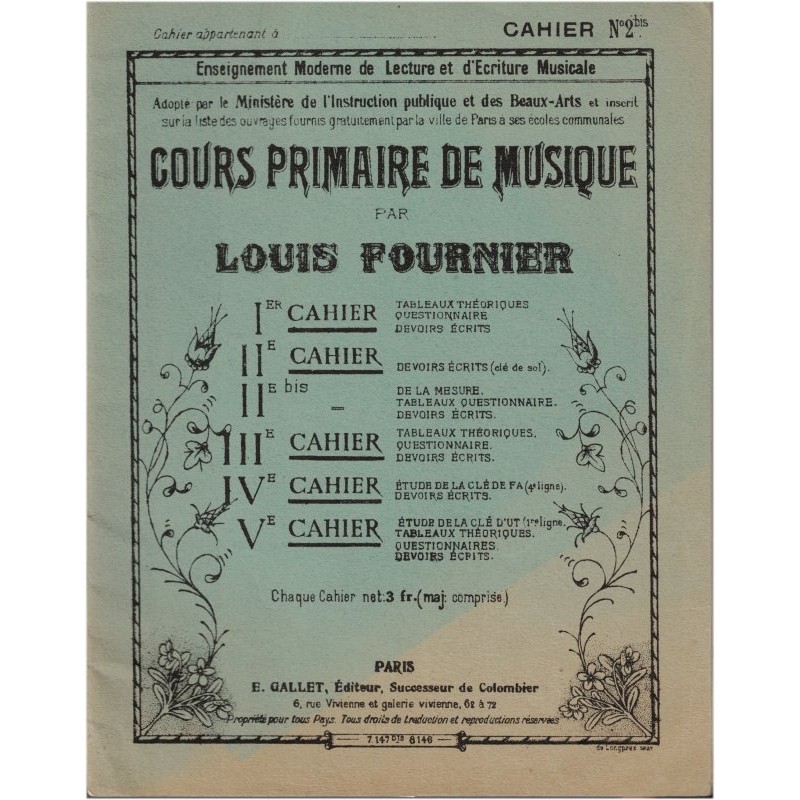 Cahier De Devoirs De Musique (24 Pages)