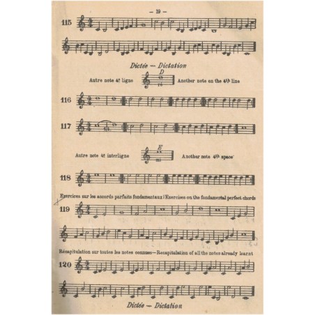 Traité élémentaire et progressif de solfège et d'intonation, Bonjean, 1911 - manuels de musique, solfège