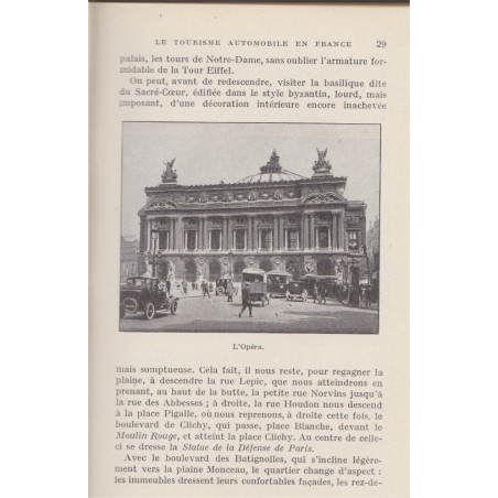 Guide BP Paris et ses environs, 1926, Le tourisme automobilie en France