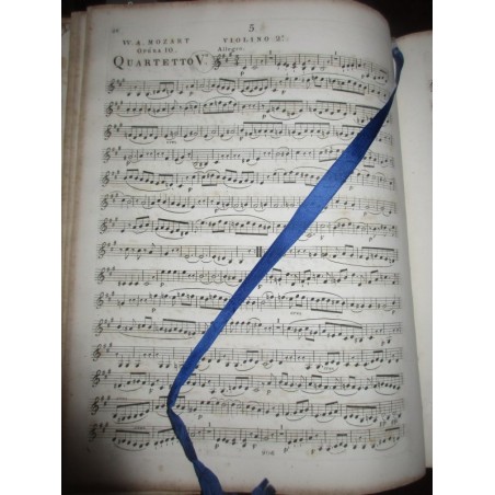 Mozart, Opéra 10, 6 Quartetto et 8 Quintetto, 1807, éditeur Jean-Jérôme Imbault, Oeuvres choisies de Mozart - partitions musique