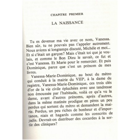 Vanessa, Frantz-André Burguet, 1977 - roman futuriste, amour paternel