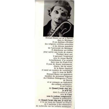 Le cœur sous le rouleau compresseur, Howard Buten, 1984 - amour d'enfance, roman américain