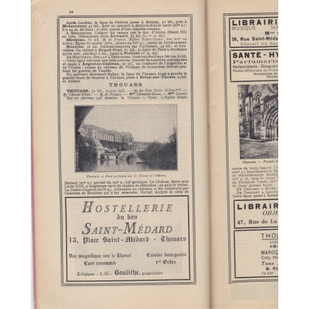 Les guides rouge Baneton-Thiolier, Vendée, Charentes et plages, Poitou, années 1930 - guide touristique