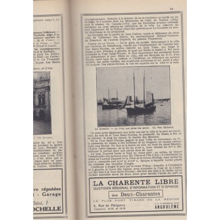 Les guides rouge Baneton-Thiolier, Vendée, Charentes et plages, Poitou, années 1930 - guide touristique