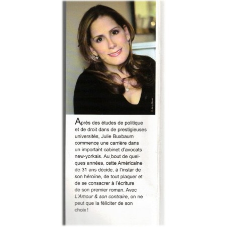 L'amour et son contraire, Julie Buxbaum, 2008 - jeunesse américaine, écrivain américain, roman d'amour