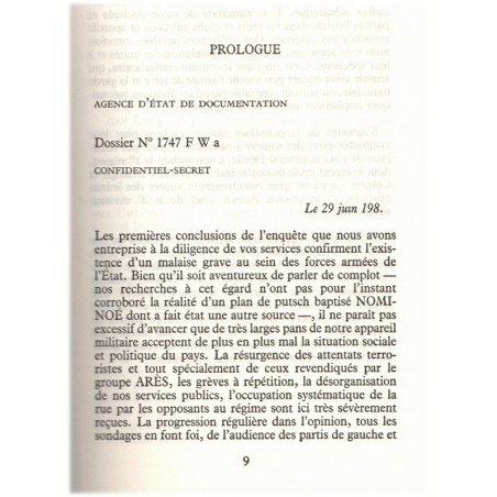 Yesterday, Jean-François Coatmeur, 1986 - thriller, roman politique-fiction