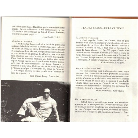Laura Brams, Patrick Cauvin, 1985 - réincarnation, roman d'amour