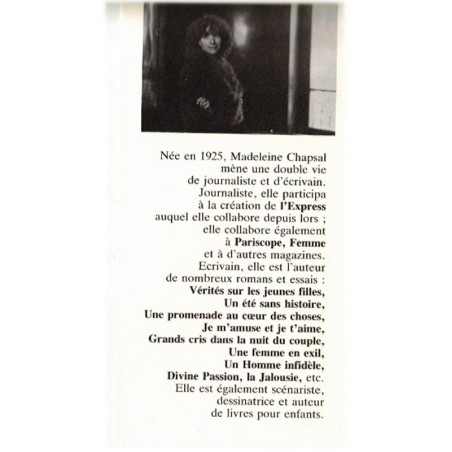 La maison de jade, Madeleine Chapsal, 1987 - roman d'amour