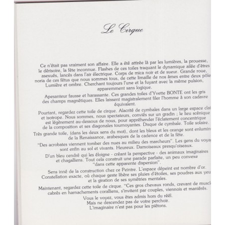 Yvette Bonté, peintures récentes, 1986, Jean de Petit-Tresserve, peintres