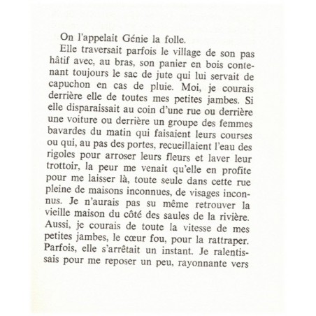 Génie la folle, Inès Cagnati, 1979 - domestique agricole, amour filial, roman réaliste