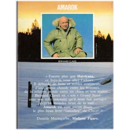 Amarok, Bernard Clavel, 1987 - chien de traîneau, Grand nord, Canada, chiens,