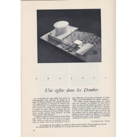L'art sacré, novembre décembre 1954, Jeunes architectes au travail