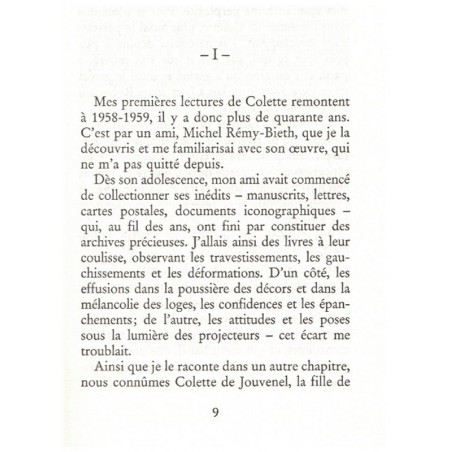 Colette, une certaine France, Michel Del Castillo, 1999 - biographie de Colette, vie en Province, vie parisienne 1900