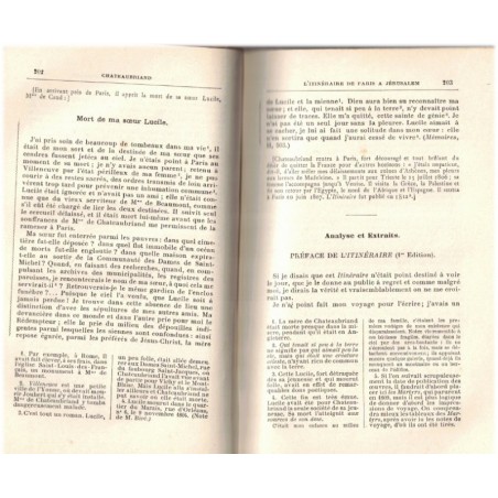 Chateaubriand, morceaux choisis, René Canat, 1936  - anthologie de Chateaubriand, manuels de littéarature