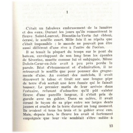 Compagnons du Nouveau-Monde T5 Les colonnes du Ciel, Bernard Clavel, 1981 - XVIIe siècle, réfugiés Franche-Comté, Québec