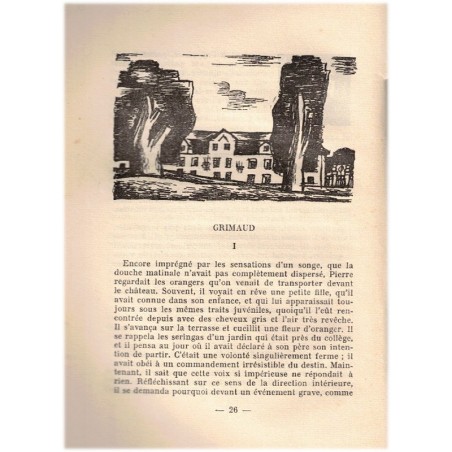 Le chant du bienheureux, Jacques Chardonne, 1954 - roman livre moderne illustré