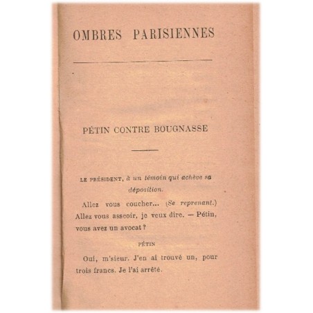 Ombres parisiennes, Georges Courteline, 1894 - théâtre vaudeville, belle reliure cuir