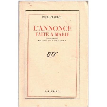 L'annonce faite à Marie, Paul Claudel, 1943 - théâtre XXe s., rivalité amoureuse, lèpre, mystique -