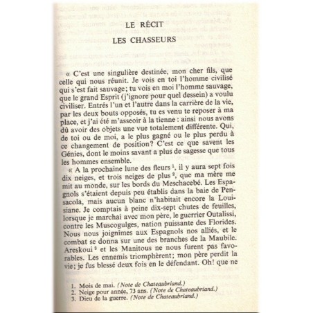 Chateaubriand, Atala, René, 1964  - civilisation primitive, Indiens d'Amérique, Etats-Unis,