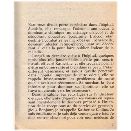 Vertiges, Robin Cook, 1983 - hôpital, disparitions de jeunes filles, enquête