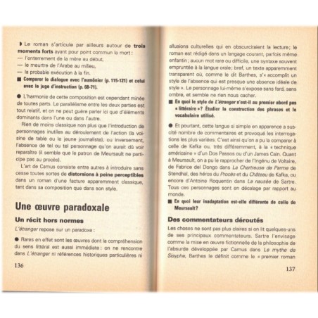 L'étranger, Albert Camus, 1996, avec dossier documentaire - absurde, philosophe