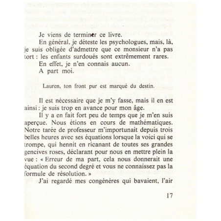 E égale mc2 mon amour, Patrick Cauvin, 1977 - amours enfantines, Claude Klotz