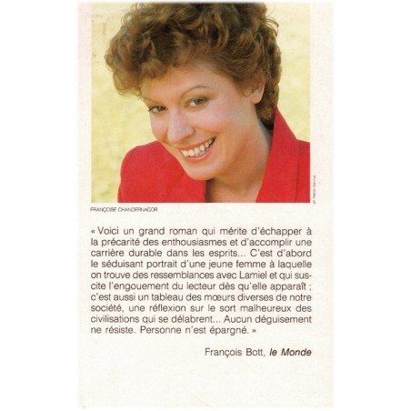 La Sans Pareille, Françoise Chandernagor, 1989 - Christine Valbray aventurière