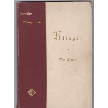 Klinger, Künstler Monographien, 1899, Mar Schmid, peintres, Allemagne