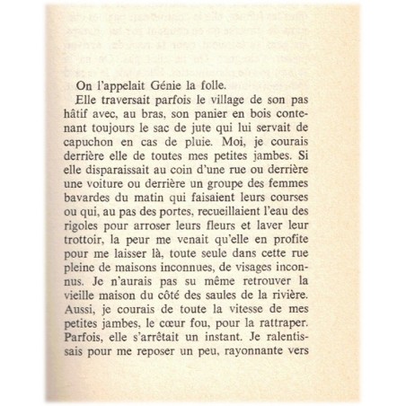 Génie la folle, Inès Cagnati, 1976 - domestique agricole, amour filial, roman français