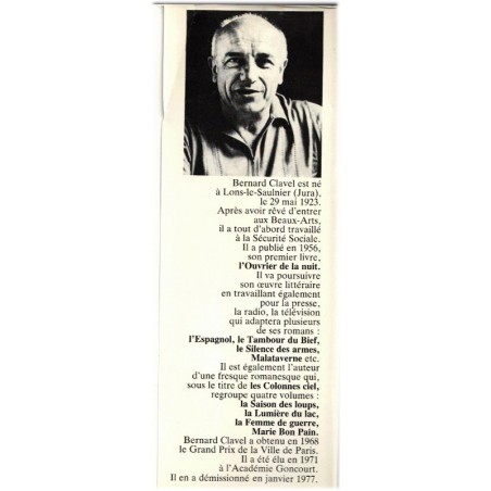 La Bourrelle, Bernard Clavel, 1980 - Québec 18e siècle, femme du bourreau