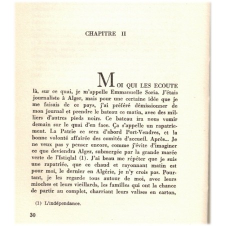 Et à l'heure de notre mort, Marie Elbe, 1963 - guerre d'Algérie, Pieds-Noirs, la valise ou le cercueil, dédicacé