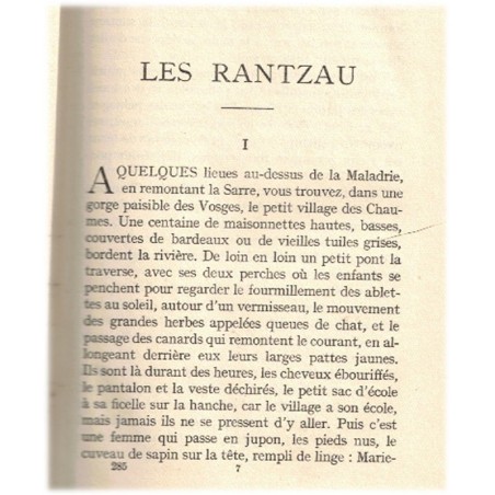 Les Rantzau, Erckmann-Chatrian 1928 - village des Vosges, rivalité, Les deux frères, , collection Nelson