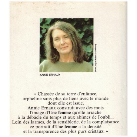 Une femme, Annie Ernaux, 1988 - mort d'une mère, relations mère fille