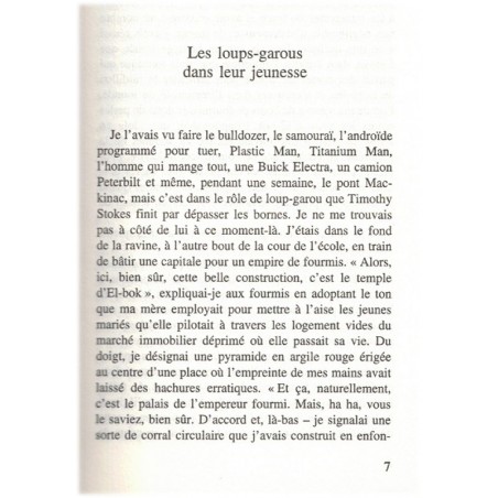 Les loups-garous dans leur jeunesse, Michael Chabon, 1999 - nouvelles, écrivain américain