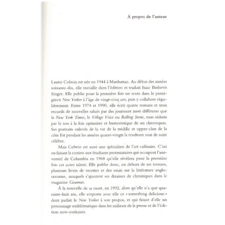 Frank et Billy, Laurie Colwin, 2001 - roman d'amour américain