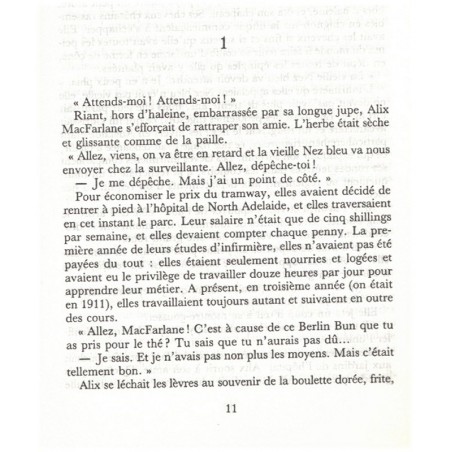 Tous nos jours sont des adieux, Nancy Cato, 1990 - Australie 1900, femme infirmière et aviatrice