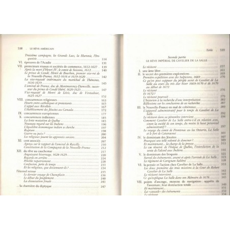 Le rêve américain, de Champlain à Cavelier de La Salle, Yves Cazaux, 1988 - Acadie, Québec, Canada, Amérique XVIIe siècle