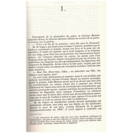 Les Trois-Chênes, Louisiane T4, Maurice Denuzière, 1985 - Nouvelle-Orléans années 1920, Vieux Sud, saga familiale