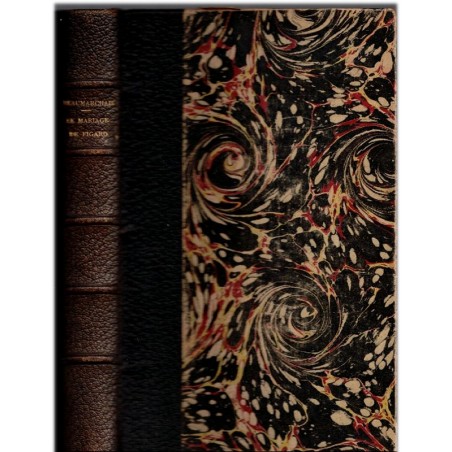 La folle journée ou le mariage de Figaro, Caron de Beaumarchais - belle reliure, théâtre XVIIIe siècle