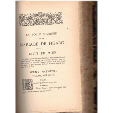 La folle journée ou le mariage de Figaro, Caron de Beaumarchais - belle reliure, théâtre XVIIIe siècle