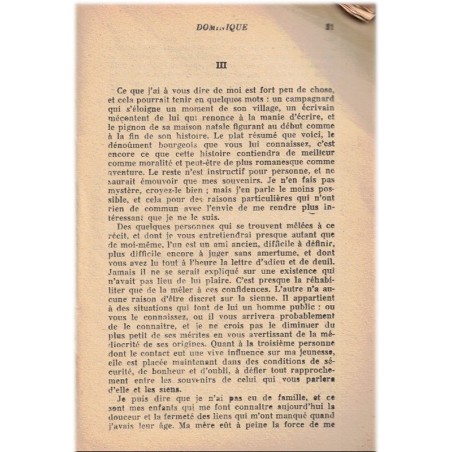 Dominique,  Eugène Fromentin, 1951 - roman d'amour, série rouge, Select-Univers