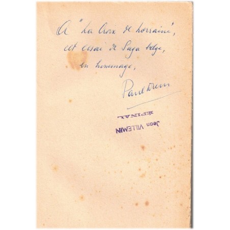 Chronique de la tradition perdue, T2 Le respect de l'argent, Paul Dresse, 1957 - dédicacé par Paul Dresse, histoire Belgique