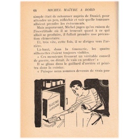 Michel maître à bord, Georges Bayard, 1967 - danger, suspense, bibliothèque verte , bibliothèque verte