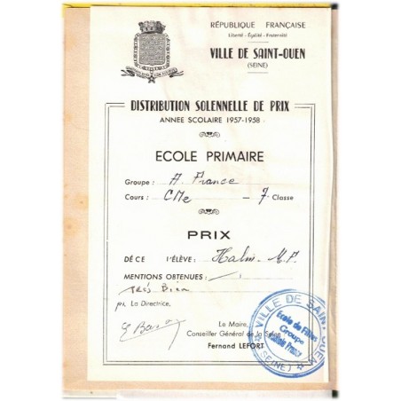 Histoire d'un enfant, Le Petit Chose, Alphonse Daudet, 1960 - école Saint-Ouen 1957, enfance XIXe siècle, bibliothèque verte