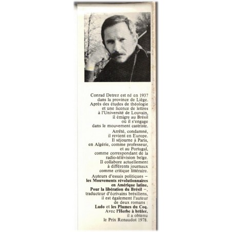 L'herbe à brûler, Conrad Detrez, 1979 - guérilla Brésil années 1960, Belgique
